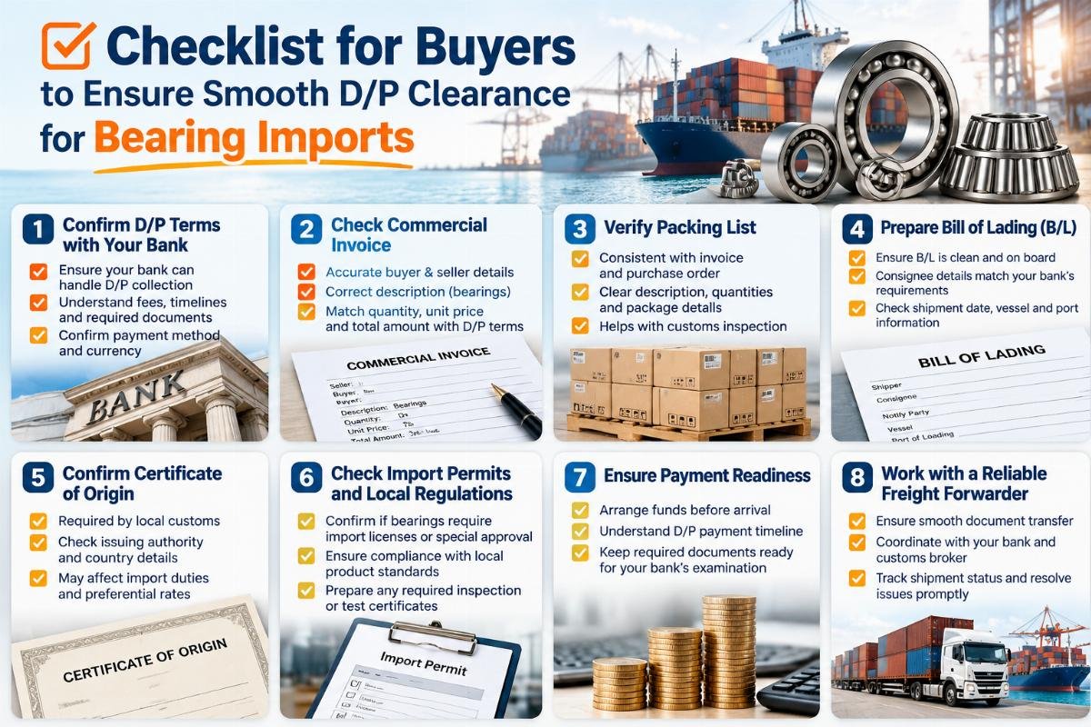 Checklist for buyers to ensure smooth D/P clearance for bearing imports